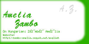 amelia zambo business card